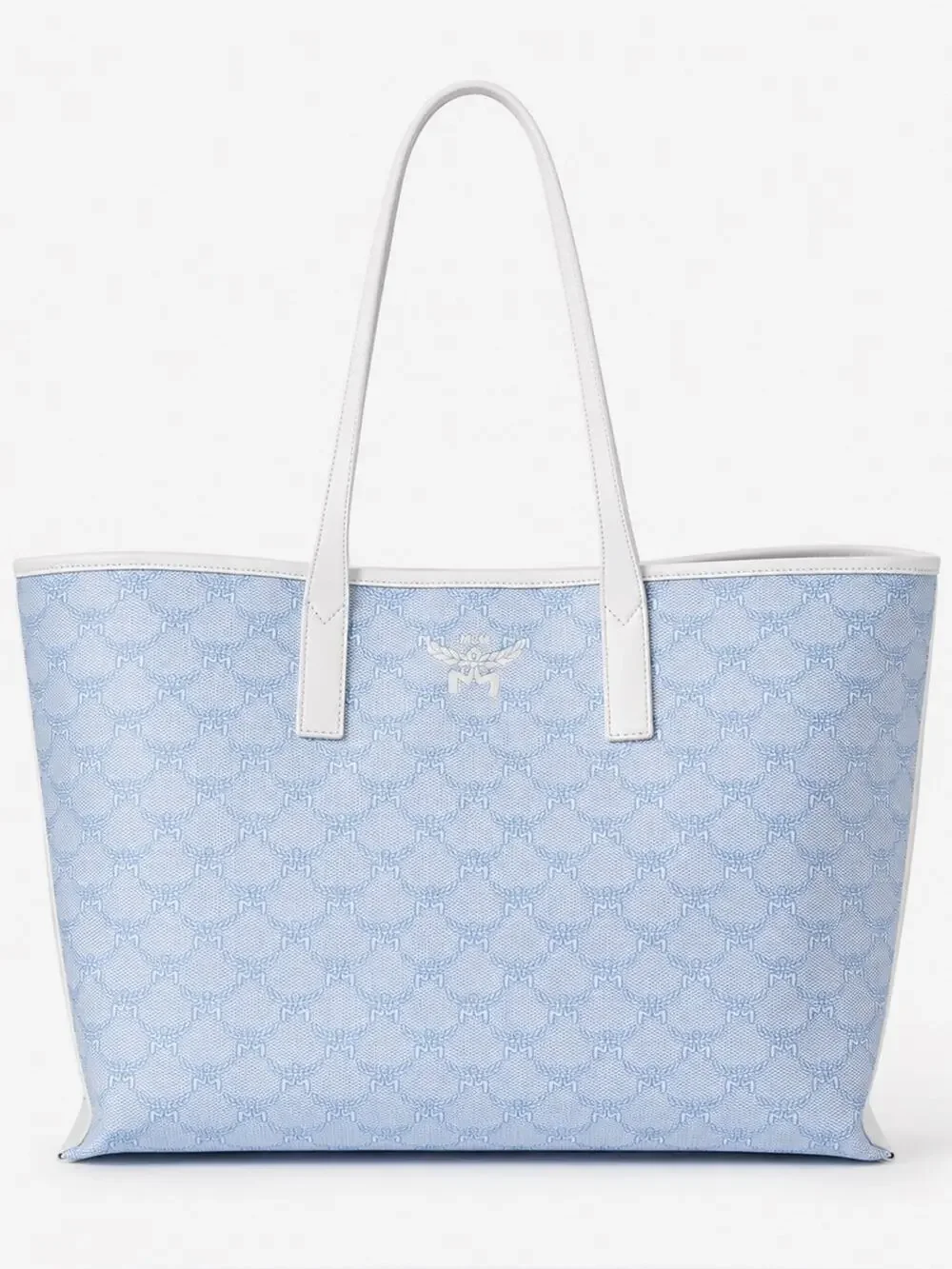 MCM reversible monogram tote baby blue